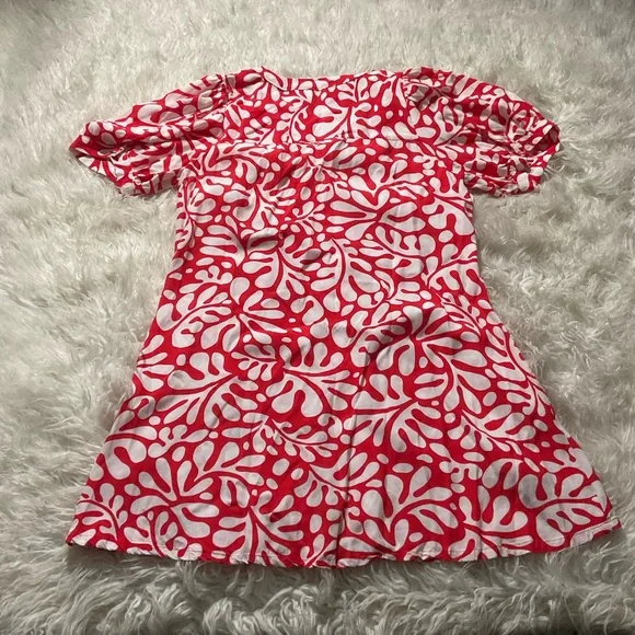 LOFT Rio Floral Balloon Sleeve Button Swing Dress - Picture 5 of 5